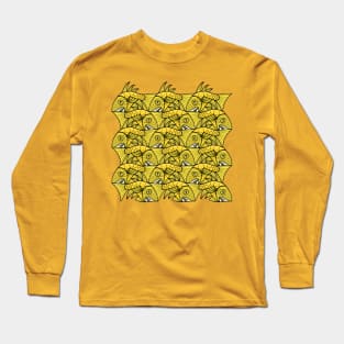 Escher fish pattern VII Long Sleeve T-Shirt
